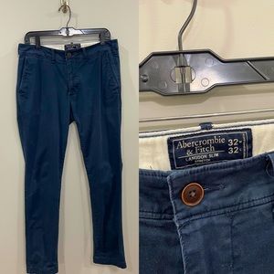 A&F Navy Slim Chinos